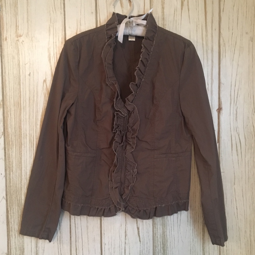 LOFT outlet- ruffled lightweight jacket